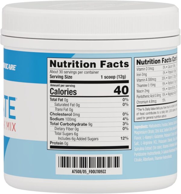 AdvoCare Rehydrate Electrolyte Drink Mix - Hydration & Recovery Drink with Sodium, Potassium & More - Berry Lemon Ice, 12.7 oz
