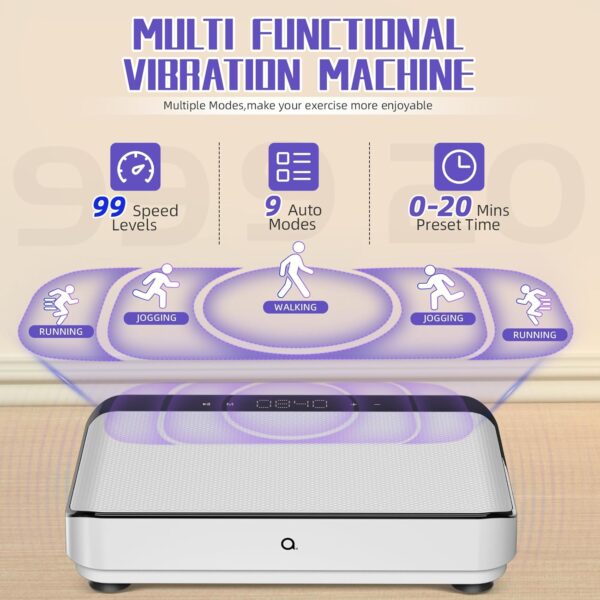 71bP0GEzqsL._AC_SL1500_.jpg Vibration Plate Exercise Machine,Bluetooth Power Vibrate Fitness Platform,9 Modes Home Vibration Plate for Lymphatic Drainage,Whole Body Workout Vibrating Equipment for Weight Loss
