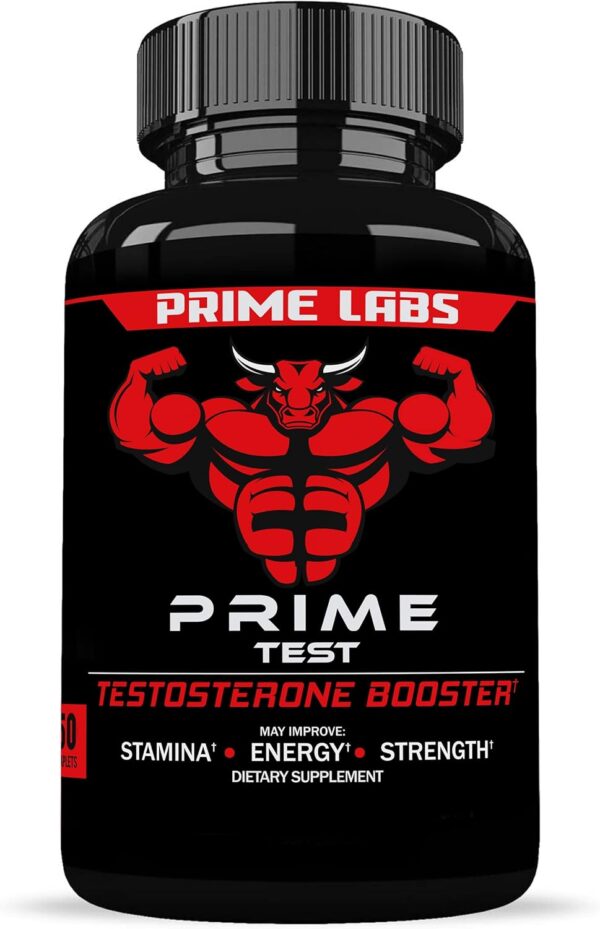 Prime Labs Men's Testosterone Booster - Stamina, Endurance, & Strength - 60 Caplets