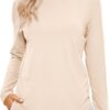 CRZ YOGA Pima Cotton Workout Long Sleeve Shirts for Women Athletic Crewneck Yoga Casual Tops Plain T-Shirt