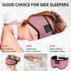 TOPOINT Sleep Mask with Bluetooth Headphones, Breathable Silk Eye Mask for Sleeping Men Women, Bluetooth Sleep Mask Blackout with Speakers, Microphone Handsfree, USB C for Travel Meditation Gifts