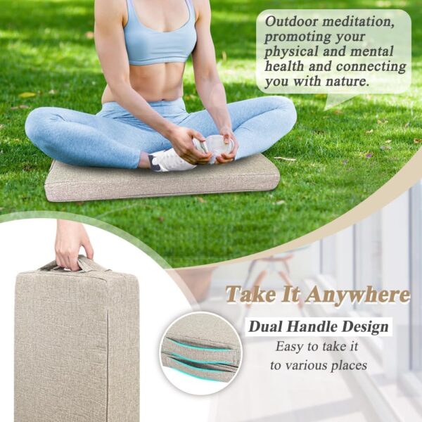 Meditation Floor Cushion for Yoga Adults Square Floor Pillows Seating Large Meditation Cushion Yoga Pillows for Sitting on Floor Meditation Pillow Mat Outdoor Rectangle Floor Sitting Cushion