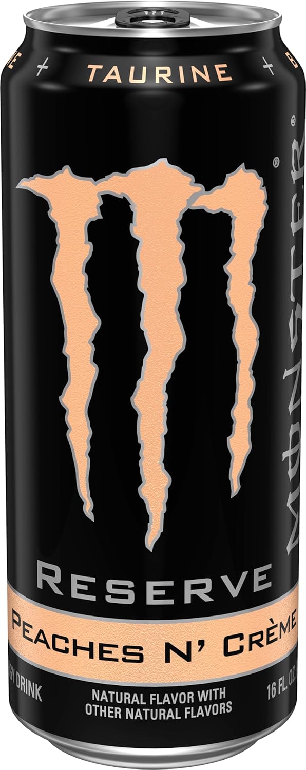 Monster Energy Reserve Peaches N Creme, Energy Drink, 16 Ounce (Pack of 15)