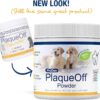 ProDen PlaqueOff Powder for Dogs & Cats - Pet Dental Care Supplement for Teeth Cleaning & Oral Health - Dog Breath Freshener & Plaque Remover - 180 g