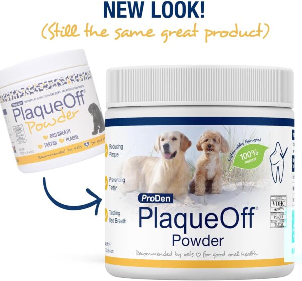 ProDen PlaqueOff Powder for Dogs & Cats - Pet Dental Care Supplement for Teeth Cleaning & Oral Health - Dog Breath Freshener & Plaque Remover - 180 g