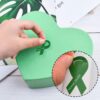 WANDIC Printed Green Ribbon Stickers, 500pcs Mental Health Awareness Decal Adhesive Label for Public Charity Fundraiser Events Supplies Gifts