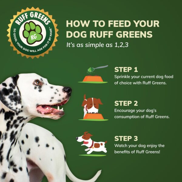 Ruff Greens K9 VitaSmart Vitamin & Mineral Supplement Nutritional Support for Dogs, 7.4 Ounce