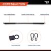Professional Resistance Exercise 36" Light Weight Bar and All-in-one 6-pc Resistant Accessory Kit with 20/30/40lb Bands, Door Anchor and Ankle/Arm Straps for Home Physical Training