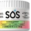 SOS Hydration Electrolyte Powder, Rainbow Sherbert Flavor, 31 Servings – Low-Calorie, Zero Sugar, Rapid Rehydration, Made in USA, Keto & Vegan Friendly