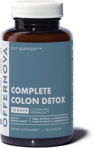 Complete Colon Detox 15 Days 30 Capsules, All Natural Colon Cleanser for Bloating and Constipation Relief for Women & Men, Advanced Gut Cleanse Detox