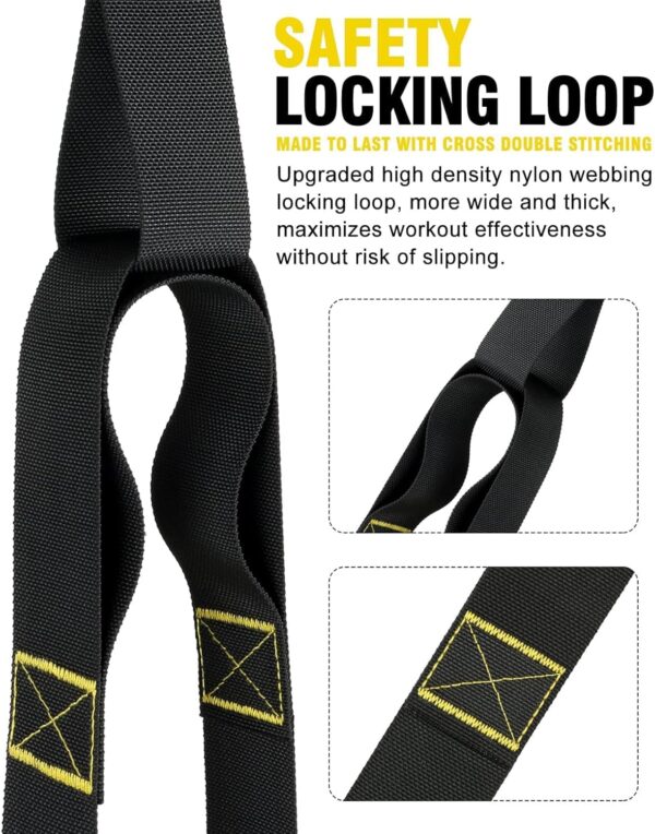 71bwvfefOrL._AC_SL1500_.jpg Home Resistance Training Kit, Extension Strap Door Anchors,Powerlifting Strength Workout Straps Full Body Complete Home Gym Body Core Exercise