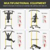 soges Power Tower Pull Up Bar Station, Free Standing Pull Up Rack Dip Station for Home Gym, Height Adjustable Home Strength Training Fitness Workout Equipment