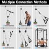 SERTT Weight Cable Pulley System Gym, Upgraded Cable Pulley Attachments for Gym LAT Pull Down, Biceps Curl, Tricep, Arm Workouts - Weight Pulley System Home Gym Add On Equipment