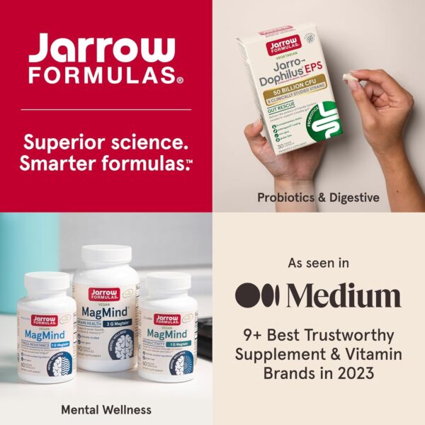 Jarrow Formulas PS100 Phosphatidylserine 100 mg, Dietary Supplement for Brain Health and Cognition Support, 120 Capsules, 40-120 Day Supply, Pack of 12