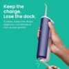 quip Water Flosser with Replacement Tip - Cordless Water Flosser with Adjustable Pressure - Teeth Cleaner Pick with 360 Degree Rotating Replaceable Tip, Rechargeable Water Dental Pick - Midnight Blue