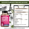 Hormone Balance + Probiotics for Women (3450mg) Natural Menopause Relief, Weight Management, Bloating, Hot Flashes, PMS | Organic Maca, Chasteberry, Dong Quai & Black Cohosh | Non GMO |120 V Capsules