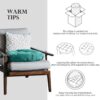 Meditation Floor Pillow Large Floor Seat Pillows Cushion for Adults Round Pillow Corduroy Round Floor Cushions for Living Room Tatami Yoga,Sky Blue,16.5x16.5 Inch