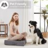 JKMAX 22 inches Floor Pillow for Adults - Large Meditation Cushion with Thick Foam & Soft Tufted Cover - Premium Outdoor Square Floor Cushion Seat - Yoga Pillows for Sitting On Floor - Dark Gray