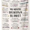 My Mental Breakdown Blanket, Mental Health/Inspirational Gifts for Women Men, Mental Health Counselor Gifts, Daily Affirmations, Stress Relief/Self Care Love Gifts, Calm Down Corner Supplies