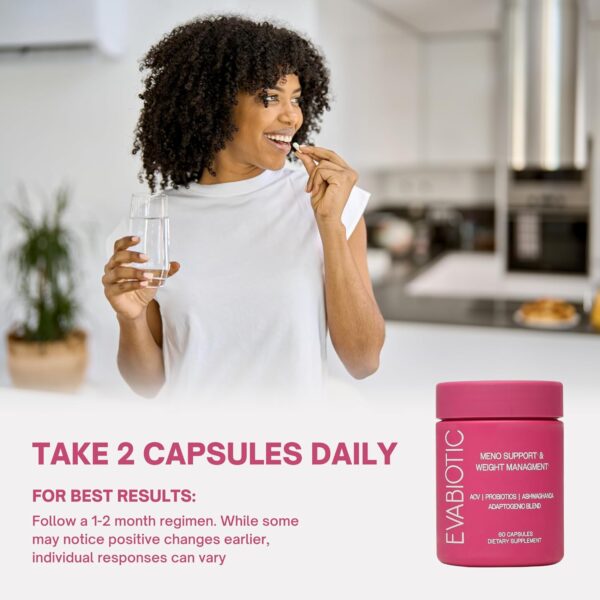 Complete Menopause Vitamins - Ashwaghanda, Probiotics, ACV for Weight Management, Hot Flashes, Night Sweats, Bloat, Hormone Balance - Vegan 60 Caps Menopause Supplements for Women Non-GMO