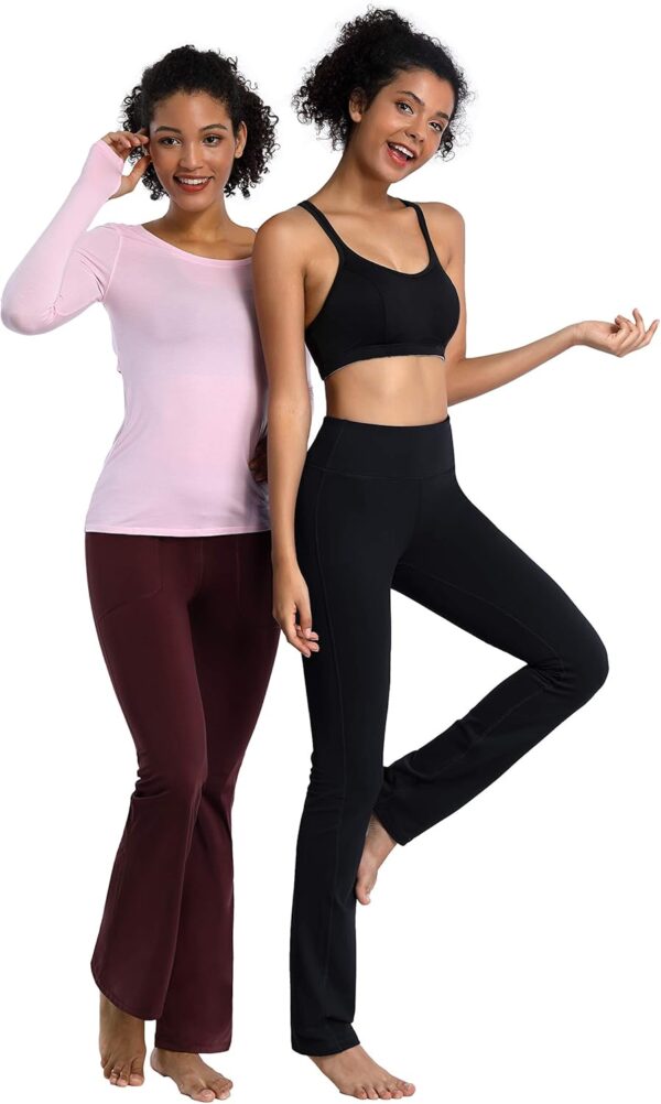 BUBBLELIME 29"/31"/33"/35"/37" Women's High Waist Straight Leg Yoga Pants Tummy Control Workout Pants with Pockets