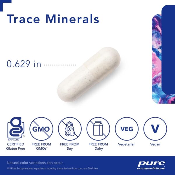 Pure Encapsulations Trace Minerals - Multimineral Supplement - Mineral Supplement - Supports Metabolism & Cellular Function* - Gluten Free & Vegan - 60 Capsules