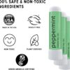MOXĒ Peppermint Essential Oil Nasal Inhaler, Therapeutic No-Mess Aromatherapy, Cooling, Refreshing, Invigorating, Uplifts Mood and Positivity, Pure and Undiluted, Made in USA (3 Pack)`