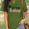 Spread Kindness T Shirt for Women Summer Dandelion Graphic Tees Casual Funny Sayings Letter Printed Cute Shirts Tops