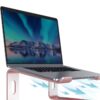 SOUNDANCE Laptop Stand, Aluminum Computer Riser, Ergonomic Laptops Elevator for Desk, Metal Holder Compatible with 10 to 15.6 Inches Notebook Computer, Gold Pink