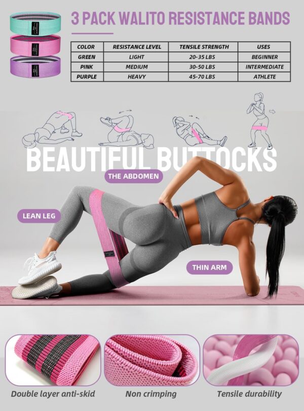 1/3 Yoga Mat Thick, Yoga Set for Beginners Include High Density Yoga Mat with Multi-loops Yoga Strap, Yoga Blocks, Booty Resistance Band Set, Door Anchor, Carring Bag & Strap
