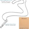 Mindfulness Breathing Necklace Stress Relief Pendant Stainless Steel Anxiety Breathe Necklace for Women Men