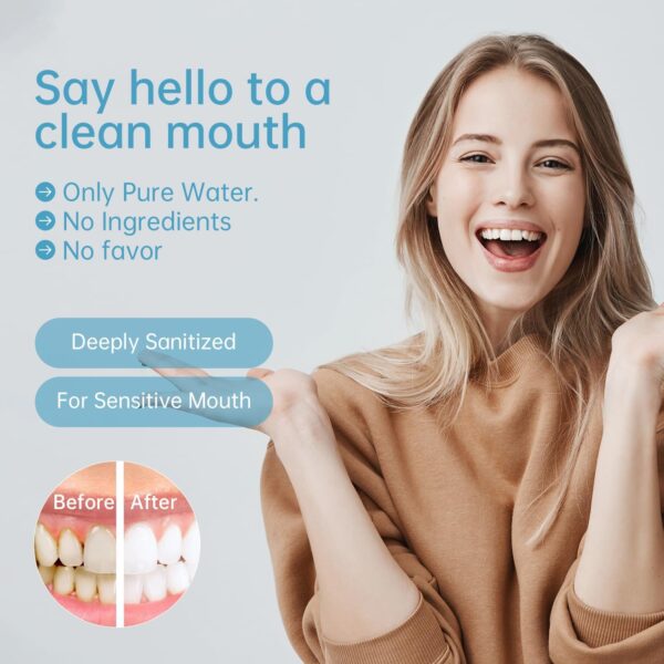 Unflavored Finger Teeth Wipes for Adults, 60pcs, Oral Brush ups for Teeth Cleaning, Deep Cleaning Teeth Wipes, Gum Cleanning, Teeth Whitening Wipes,No Flavor