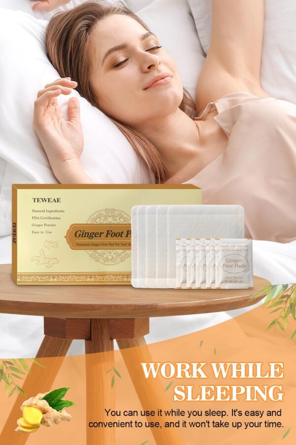 71ctSNdyeiL._AC_SL1500_.jpg Foot Pads, Ginger Foot Pads, Natural Ginger Powder Bamboo Vinegar Foot Patches 20 Packs.