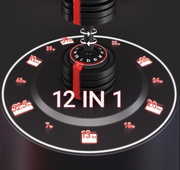 Yaheetech Adjustable Dumbbell Set 28/40/52.5/90LBS Adjustable Dumbbells Fast Adjust Dumbbell Weight Set with Anti-Slip Handle and Tray for Men/Women Home Gym Strength Training Equipment Single/Pair