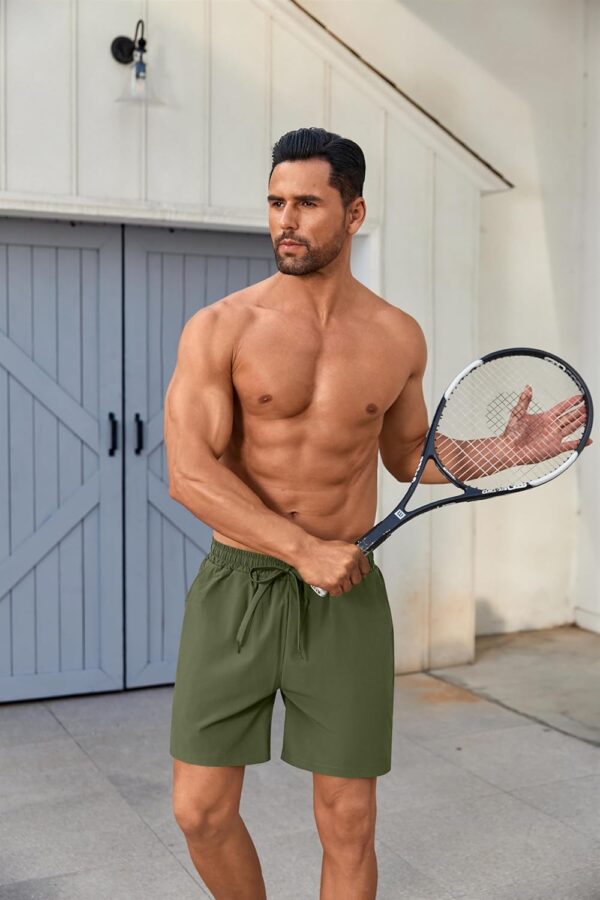 COOFANDY Men's 2 in 1 Running Shorts 2 Pack Athletic Shorts Quick Dry Gym Training Workout Shorts with Pockets