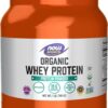 NOW Foods Sports Nutrition, Certified Organic Whey Protein 19 g, Unflavored Powder, 1-Pound