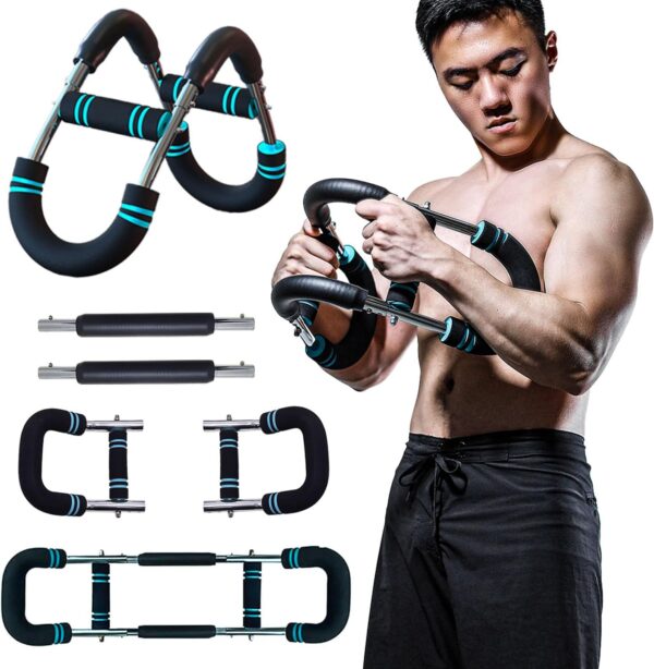 71d50wRRl5L._AC_SL1500_.jpg The ultimate arm trainer. Adjustable chest expander, arm exerciser. Shoulder muscle training fitness equipment, upper body strength training machine. Portable spring resistance home fitness equipment.
