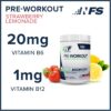 NF Sports Pre-Workout - Supports Energy, Cognitive Function, Strength, and Muscular Endurance to Optimize Workouts – Strawberry Lemonade Flavor - 25 Servings