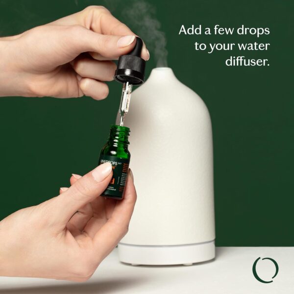 LIVEDROPS 24/7 Relaxed Essential Oil Blend - Tranquil Scent of Lavender, Myrrh & Cedarwood - Aromatherapy - Crafted in France - Pure & Natural - Apply Directly on Skin or in Diffuser