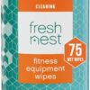 Fitness Equipment Wipes - Cleaning Wipes for Yoga Mats, Pilates Studios, Gyms, Peloton & Cycle Bikes, Spas - Fragrance-Free Wipes Surface Cleaning for Home, Office, Gym 75-Count