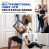 Home Gym Workout Equipment, Heavy Resistance Bands with Handles, Door Anchor, Tricep Rope Pull Down Attachment for Triceps, Biceps, Arms, Chest, Back, Abs Exercise, Best Replacement for Cable Machines
