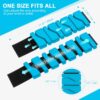 ADLIFE Adjustable Wrist Ankle Weights for Women Men Kids, 2 Lbs Wearable Arm Leg Weights Set of 2(1 Lb Each), Weighted Wristbands Exercise Weights for Walking Running Pilates Yoga Travel Pool Exercise Home Gym Workout