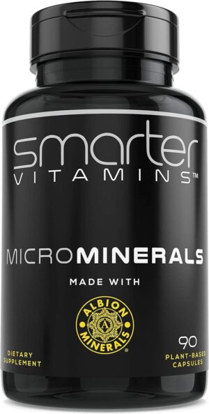 15mg Zinc Glycinate from Albion® 6 Essential Trace Bisglycinate Minerals, Manganese, Boron, Chromium, Selenium, Molybdenum Supplement, 90 Plant-Based Vegan Capsules
