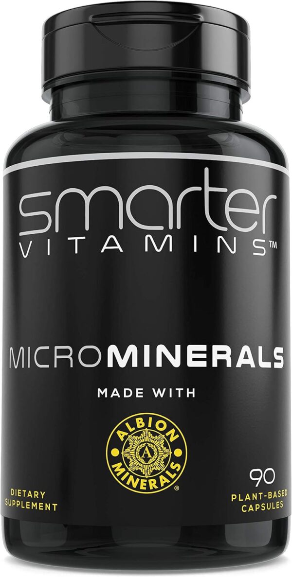 15mg Zinc Glycinate from Albion® 6 Essential Trace Bisglycinate Minerals, Manganese, Boron, Chromium, Selenium, Molybdenum Supplement, 90 Plant-Based Vegan Capsules
