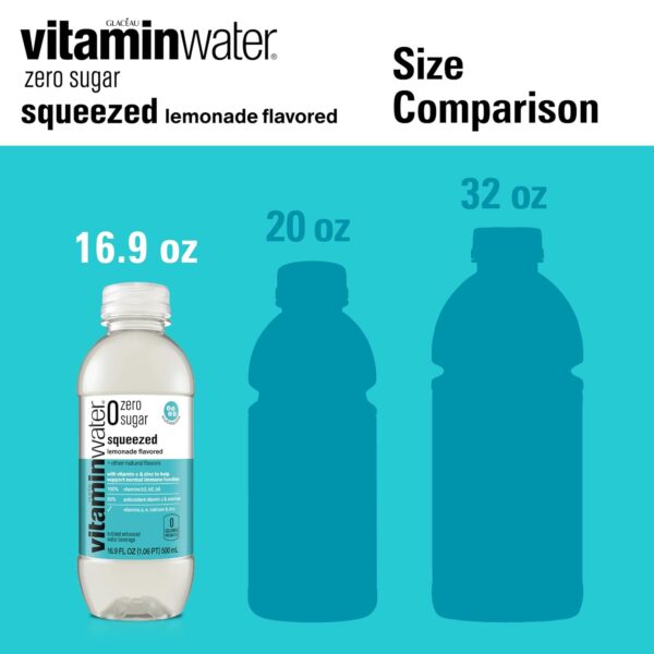 vitaminwater zero Squeezed, 16.9 fl oz, 6 Pack