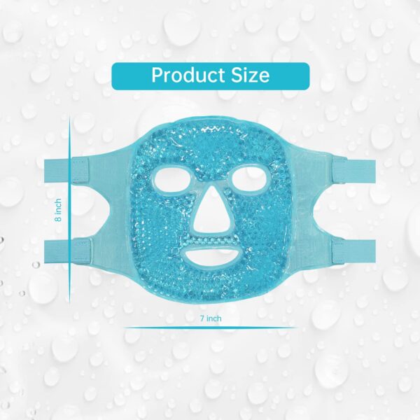 ZNÖCUETÖD Cold Face Eye Mask Ice Pack Reduce Face Puff, Dark Circles, Gel Beads Hot Heat Cold Compress Pack, Face SPA for Woman Sleeping, Pressure, Headaches, Skin Care, Post Laser Care[Blue]