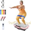 Vibration Plate Exercise Machine, Vibrate Fitness Platform for Weight Loss 120 Speeds Whole Body Workout Equipment with Resistance Bands Handles for Women Men Home Sport Gym