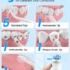 Water Flosser for Teeth, Cordless Water Dental Flosser, 9 Jet Tips 5 Modes 300ML IPX7 Waterproof, Portable Rechargeable Oral Irrigator for Home Travel - Gums, Orthodontic, Braces Care - White