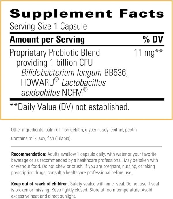 Integrative Therapeutics Probiotic Pearls - Digestive Health & Gut Health Supplement* - Lactobacillus Acidophilus & Bifidobacterium - Daily Digestive Supplement for Men & Women* - 30 Capsules
