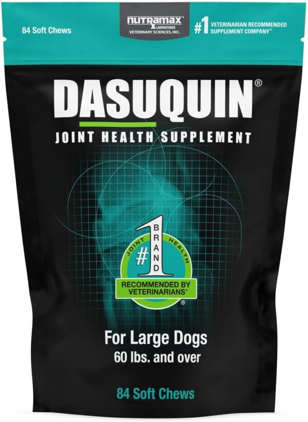Nutramax Laboratories Dasuquin Joint Health Supplement for Large Dogs - With Glucosamine, Chondroitin, ASU, Boswellia Serrata Extract, and Green Tea Extract, 84 Soft Chews